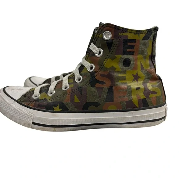 Converse All Star High Top Camo Print Sneakers Unisex M 6 W8 - Picture 3 of 11